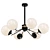 Elegant Glass Ball Chandelier 3D model small image 1