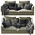 Modern Flamingo Zanotta Sofa 3D model small image 2