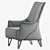 Elegant Mobius Bergere Chair 3D model small image 4