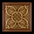 Elegant Gilded Wood Panel 3D model small image 1