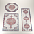 Versatile 3-Piece Carpet Set 3D model small image 1