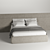Elegant Fabric Pianca Bed 3D model small image 2