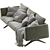 Hepburn De La Espada 225: Timeless Luxury Sofa 3D model small image 3