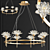 Crystal Lotus Flower Chandelier 3D model small image 1