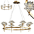 Crystal Lotus Flower Chandelier 3D model small image 2