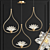 Lotus Flower Crystal Pendant Lamp 3D model small image 1