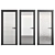 Embossed Glass Door Set 3D model small image 1