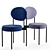 Minimalistic Velvet Stool: Elegant, Lightweight Design 3D model small image 1