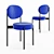 Minimalistic Velvet Stool: Elegant, Lightweight Design 3D model small image 8