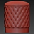 Sleek Round Ottoman 3D model small image 2