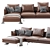 Flamingo Zanotta Sofa: Premium Comfort and Elegant Design 3D model small image 2