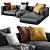 Grandemare Flexform Sofa: Sophisticated Comfort 3D model small image 1