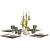 Modern 3-Piece Table Set 3D model small image 1