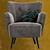 Elegant Hound Armchair 3D model small image 2