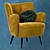 Elegant Hound Armchair 3D model small image 3