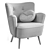 Elegant Hound Armchair 3D model small image 5