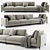 Essential Cozy Comfort: Calligaris CARRE Sofa 3D model small image 1