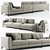 Essential Cozy Comfort: Calligaris CARRE Sofa 3D model small image 2