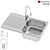 Modern Single Bowl Sink 3D model small image 4