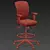 Black Articulate Drafting Stool 3D model small image 4