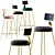 Nordic Iron Bar Stool: Sleek and Stylish 3D model small image 1