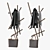 Elegant Porada Sketch Coat Rack 3D model small image 1