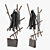 Elegant Porada Sketch Coat Rack 3D model small image 3