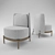 Elegant Minotti TAPE Armchair 3D model small image 2