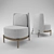 Elegant Minotti TAPE Armchair 3D model small image 7