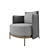 Elegant Minotti TAPE Armchair 3D model small image 11