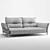 Luxurious Itineraire Large 3-Seat Sofa 3D model small image 2