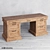 Moonzana OM Desk Replica: Elegant Oak Wood Writing Table 3D model small image 1