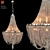 Elegant Chantilly Nickel Chandelier 3D model small image 1