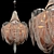 Elegant Chantilly Nickel Chandelier 3D model small image 2