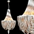 Elegant Chantilly Nickel Chandelier 3D model small image 3