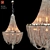 Elegant Chantilly Nickel Chandelier 3D model small image 4