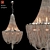 Elegant Chantilly Nickel Chandelier 3D model small image 5