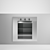 Elegant Glass & Stainless Oven 3D model small image 1