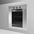 Elegant Glass & Stainless Oven 3D model small image 3