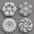 Dimensional Decorative Wall Rosettes 3D model small image 5