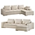 Luxury OM Leonardo Sofa 3D model small image 4