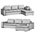 Luxury OM Leonardo Sofa 3D model small image 5