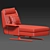 Minimalist Elegance: Minotti Spencer Chaise Lounge 3D model small image 4