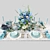 Turquoise Table Setting: Elegant and Vibrant 3D model small image 1