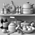 Pretty in Pink: Le Creuset Decor Set 3D model small image 2