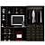 Stylish 3D Wardrobe 3D model small image 1