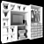 Stylish 3D Wardrobe 3D model small image 4