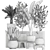 Tropical Plant Collection: Exotic Indoor Plants in White Pots 3D model small image 5