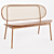 Rattan Bench: Cane Collection 3D model small image 1