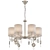 Maytoni Kira Modern Chandelier: Nickel Finish, Beige Fabric Shades, 6 Lights 3D model small image 1